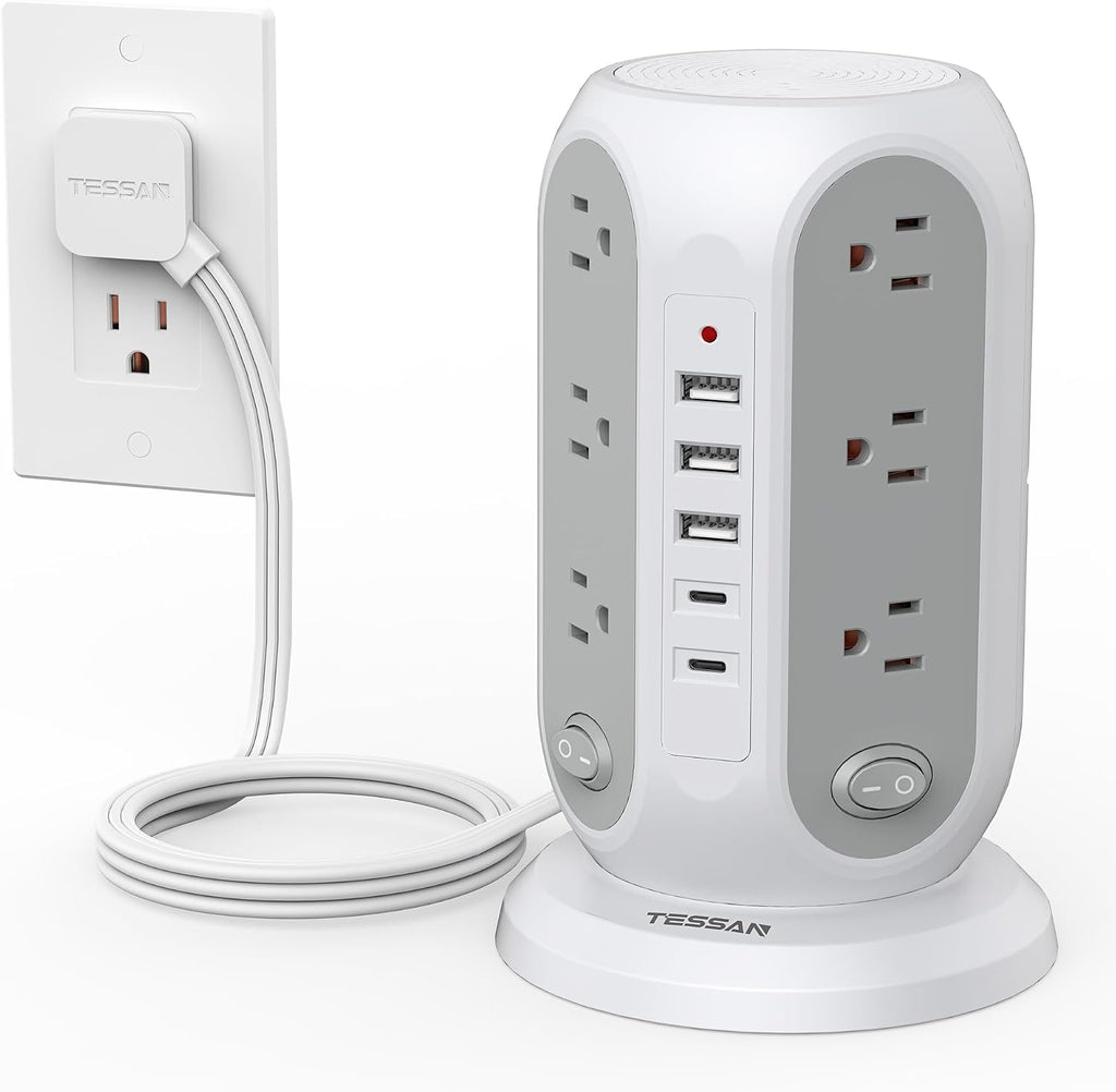 TESSAN™ 17-in-1 Tower Power Strip
