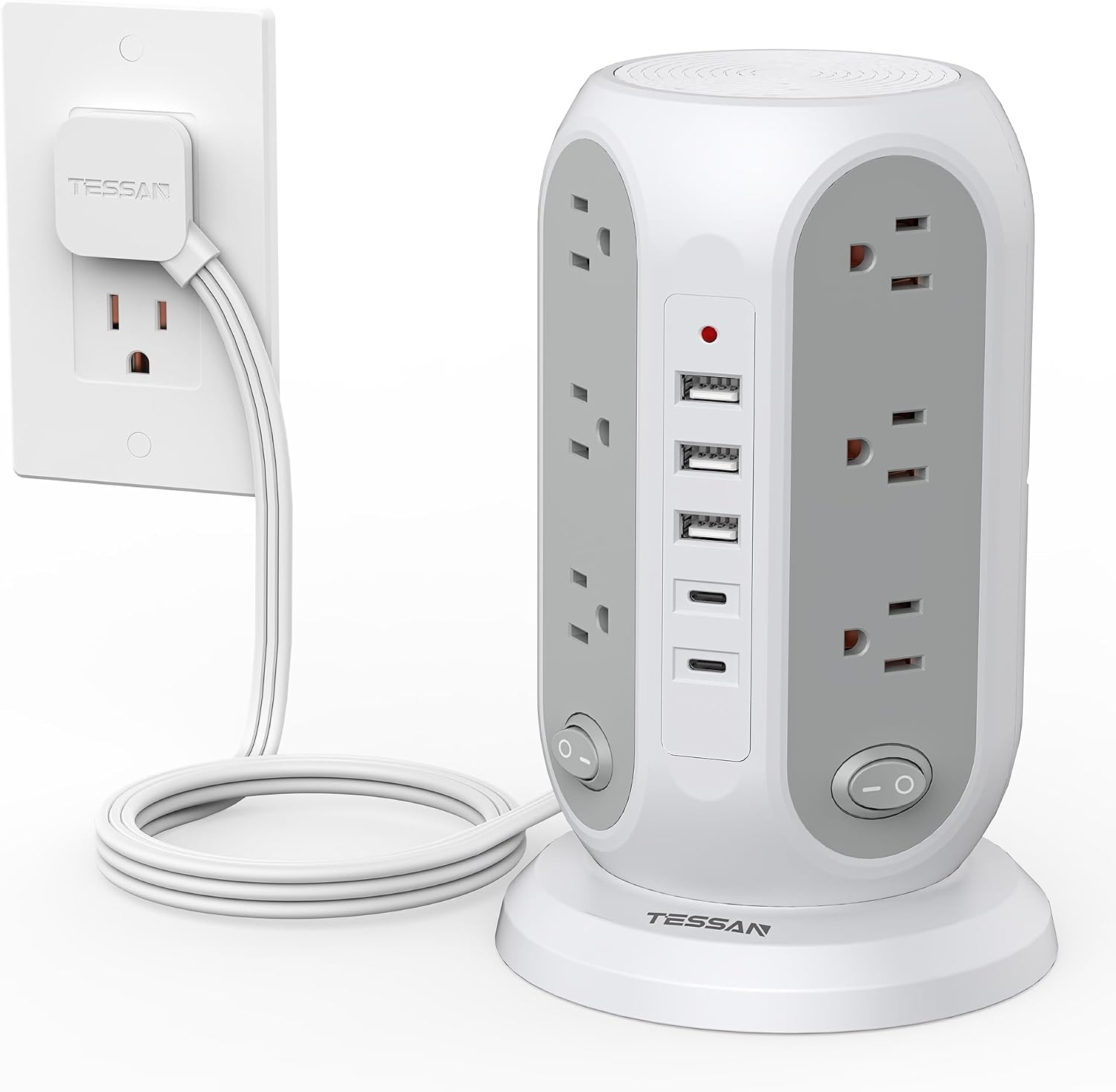 TESSAN™ 17-in-1 Tower Power Strip