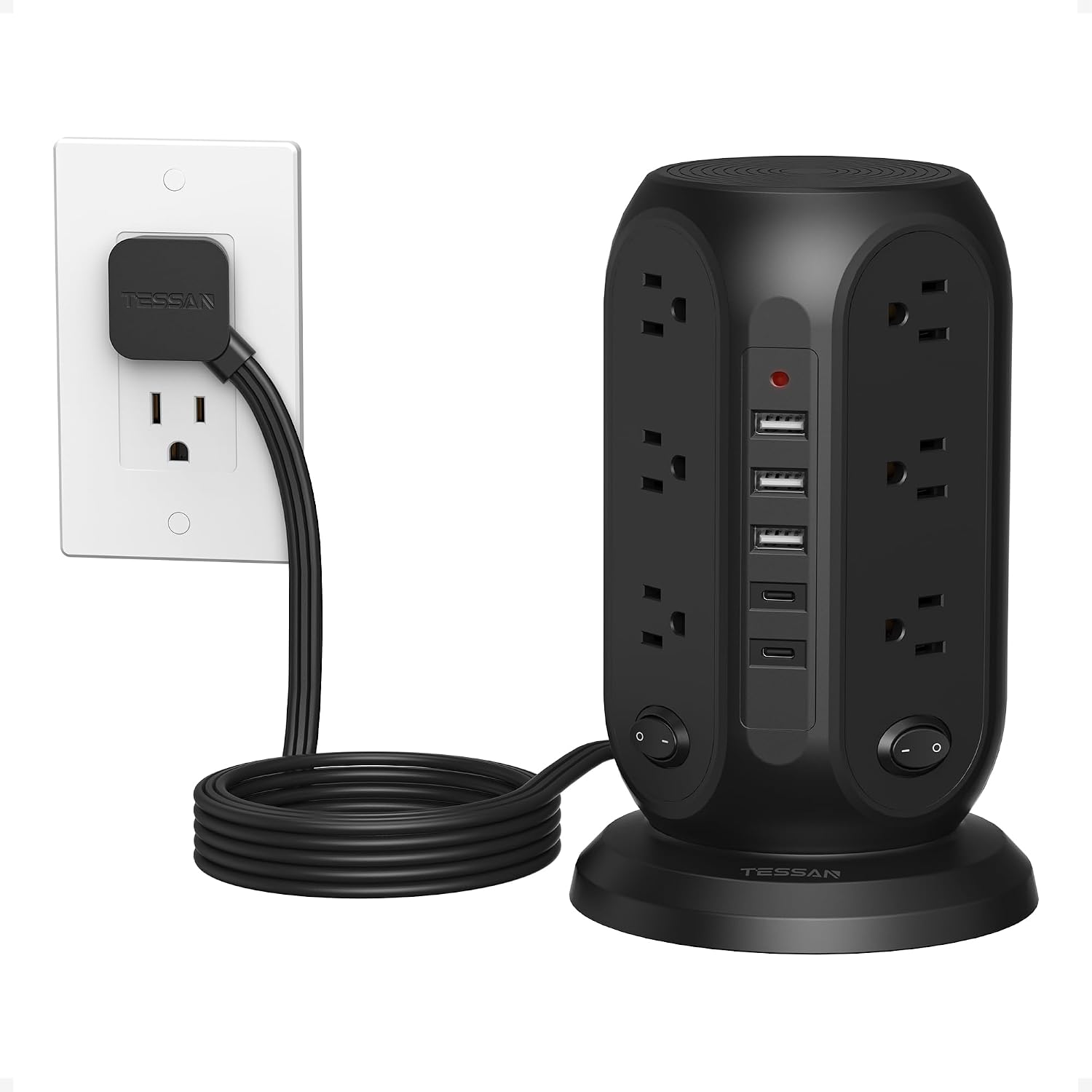 TESSAN™ 17-in-1 Tower Power Strip