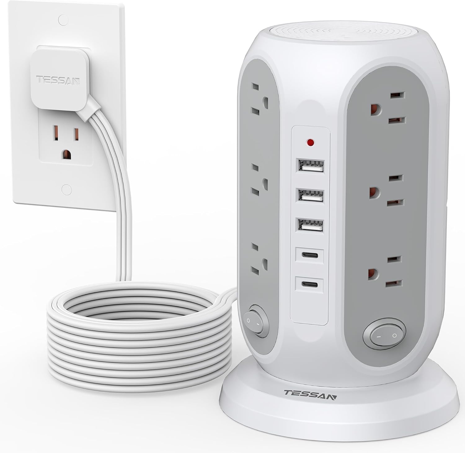 TESSAN™ 17-in-1 Tower Power Strip