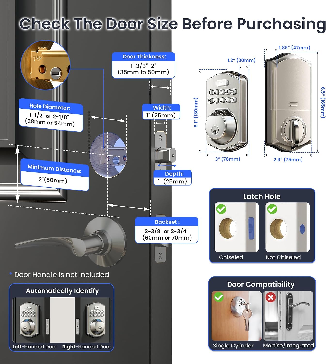 VEISE™ VE012W Smart WiFi Door Lock