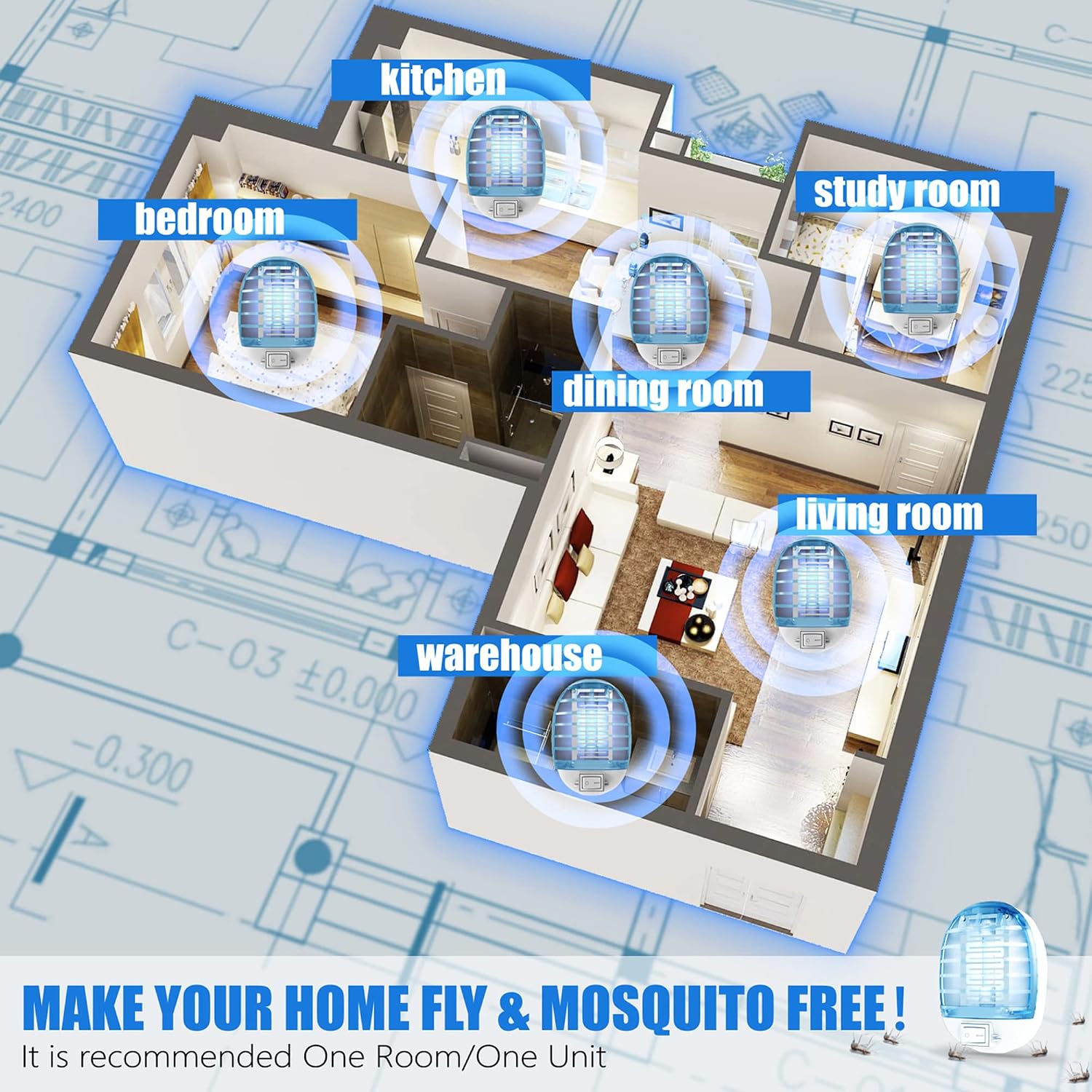 FORHIMN™ Indoor Bug Zapper 6-Pack